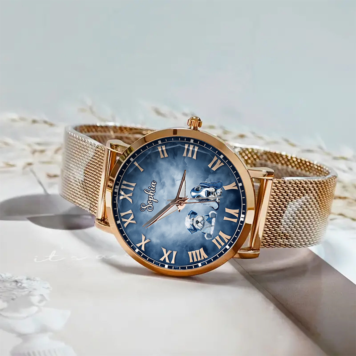 Gift for Dog Mom - Personalized Dog Women Hand Watch