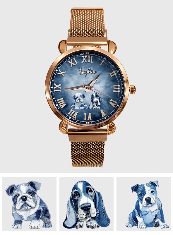 Gift for Dog Mom - Personalized Dog Women Hand Watch