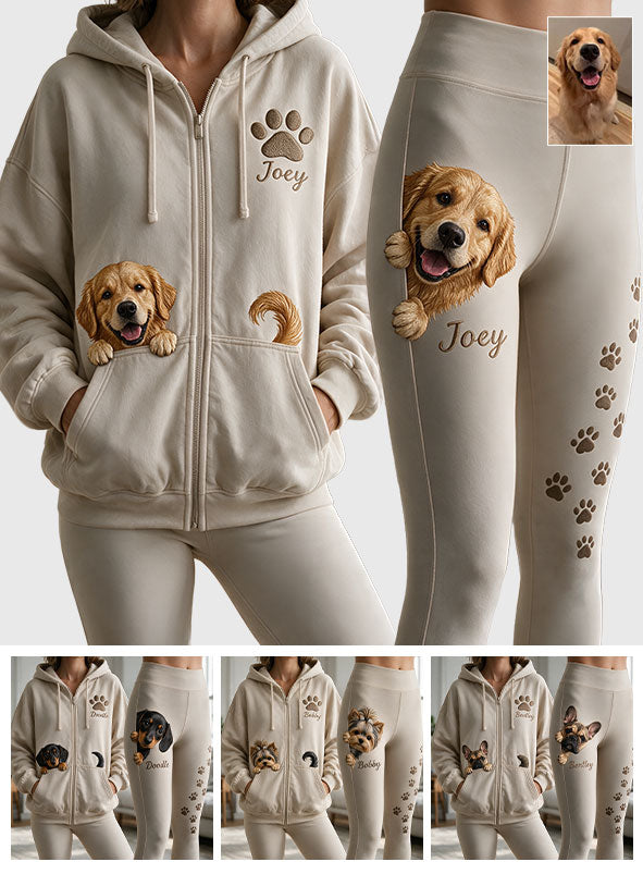 Lovely Pet - Personalized Dog Zip Hoodie & Leggings