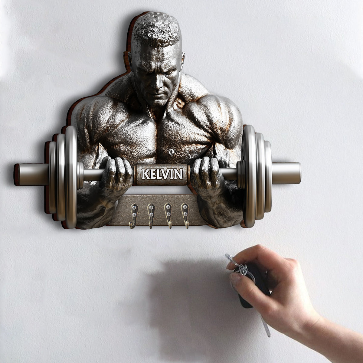 Pas de douleur, pas de gain - Porte-clés de fitness personnalisé et sur mesure