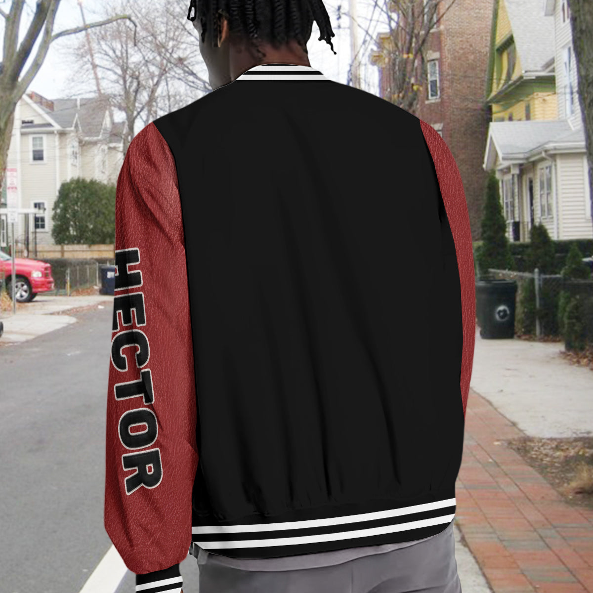 Any Photo Proud Firefighter - Personalized Firefighter Varsity Jacket
