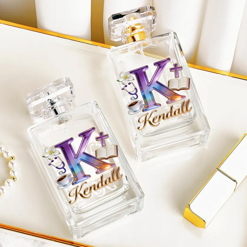 Initial Letter Aesthetic - Personalized Self Love Refillable Perfume Bottle