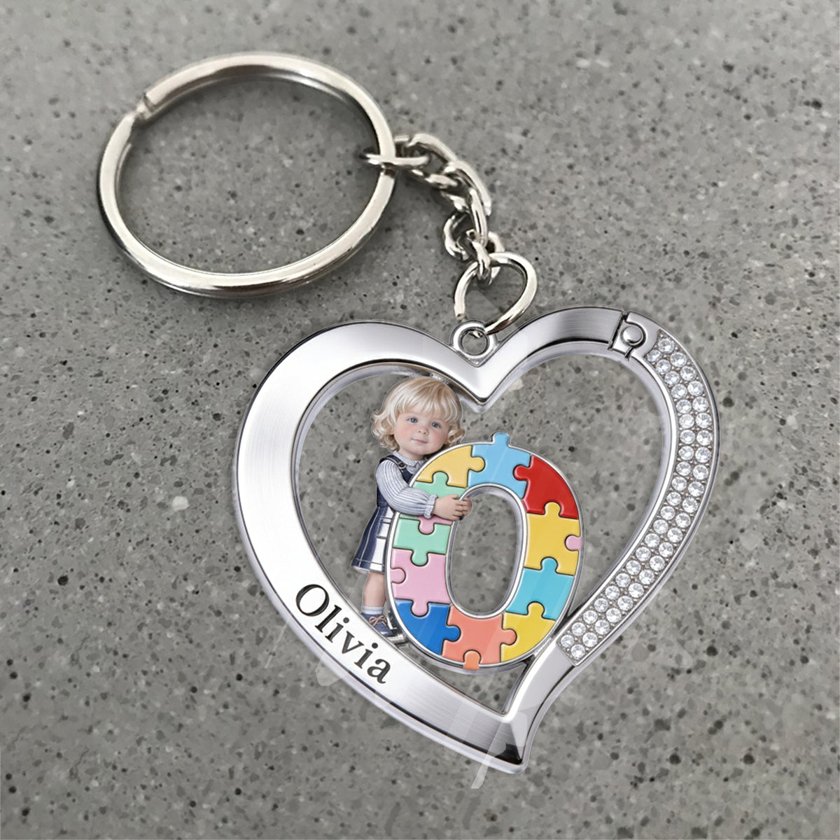 Lettre sur l'autisme - Porte-clés personnalisé pour la sensibilisation à l'autisme