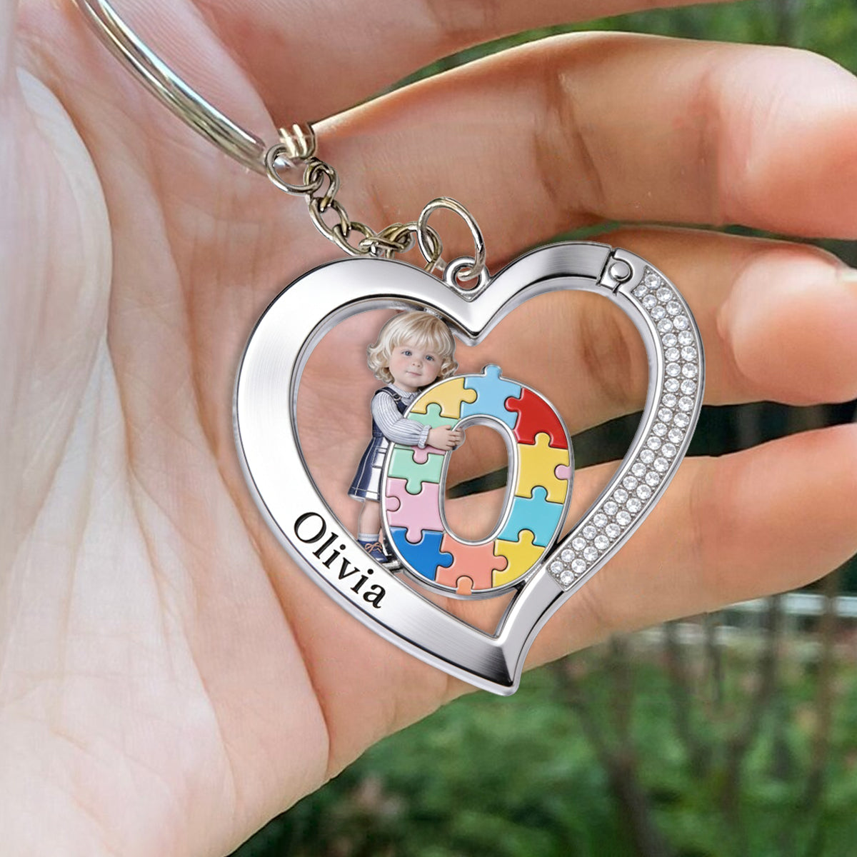 Lettre sur l'autisme - Porte-clés personnalisé pour la sensibilisation à l'autisme