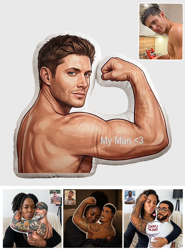 Cadeau Amusant Pour Couple - Coussin Personnalisé en Fourrure Synthétique