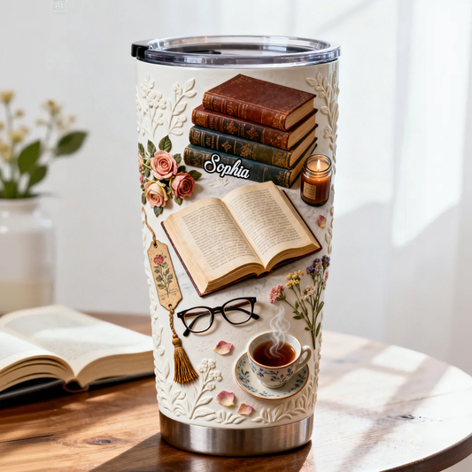 Just A Girl Who Loves Books - Personalized Book Tumbler