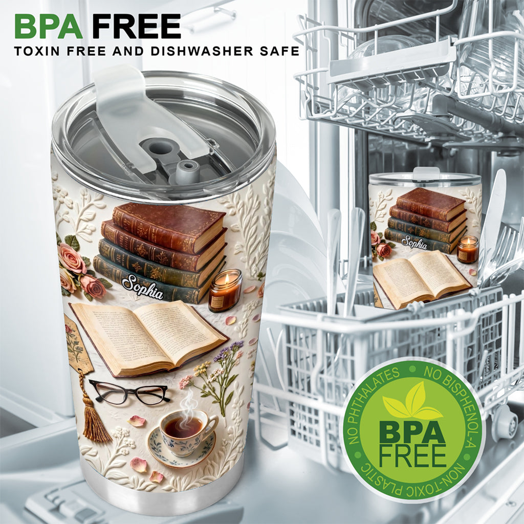 Just A Girl Who Loves Books - Personalized Book Tumbler