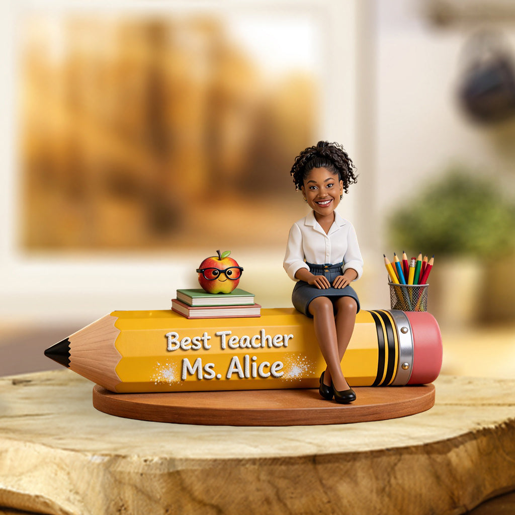 Teacher Gift, Best Gift for Teacher - Personalized Teacher Custom Shaped Acrylic Plaque