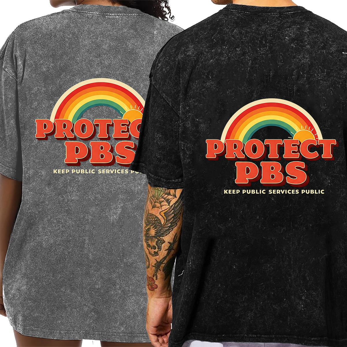 Keep Public Service Public - Personalized LGBT Support Wash T-Shirt