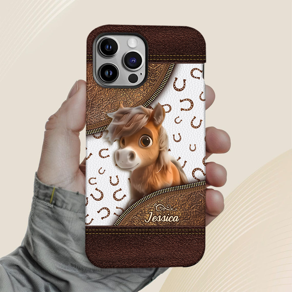Cute Horse - Personalized Horse Full Print Phone Case