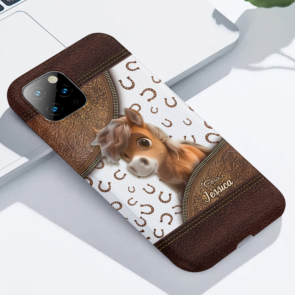Cute Horse - Personalized Horse Full Print Phone Case