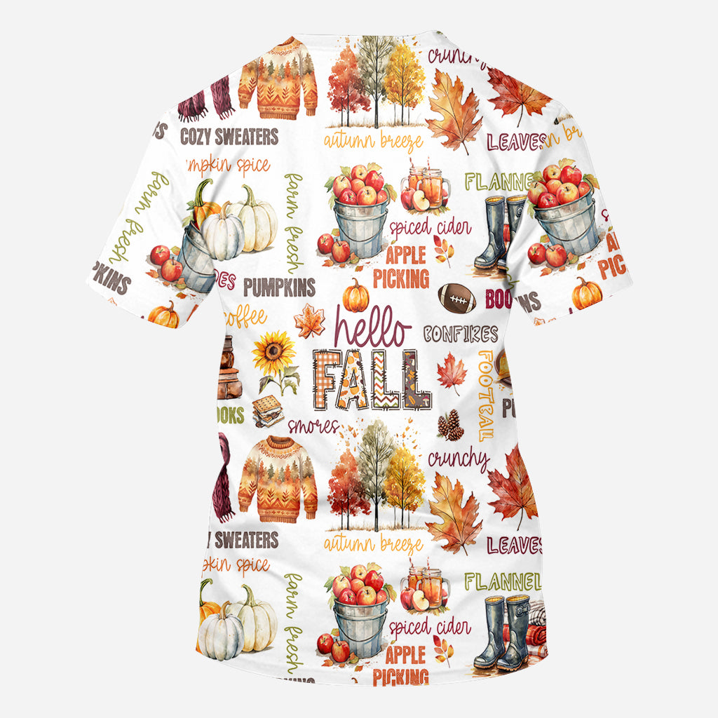 Hello Fall - Personalized Autumn All Over Shirt