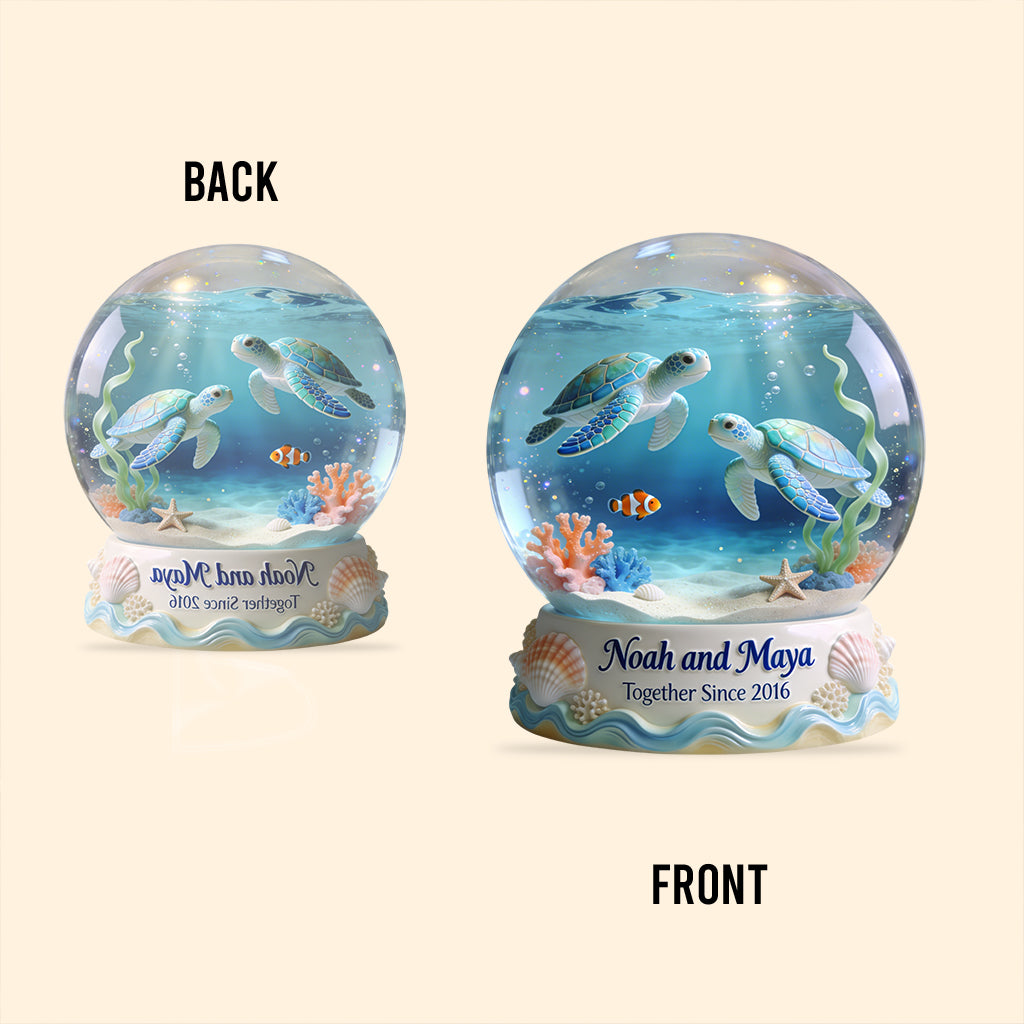 Turtle Couple - Personalized Turtle Custom Shaped Acrylic Plaque