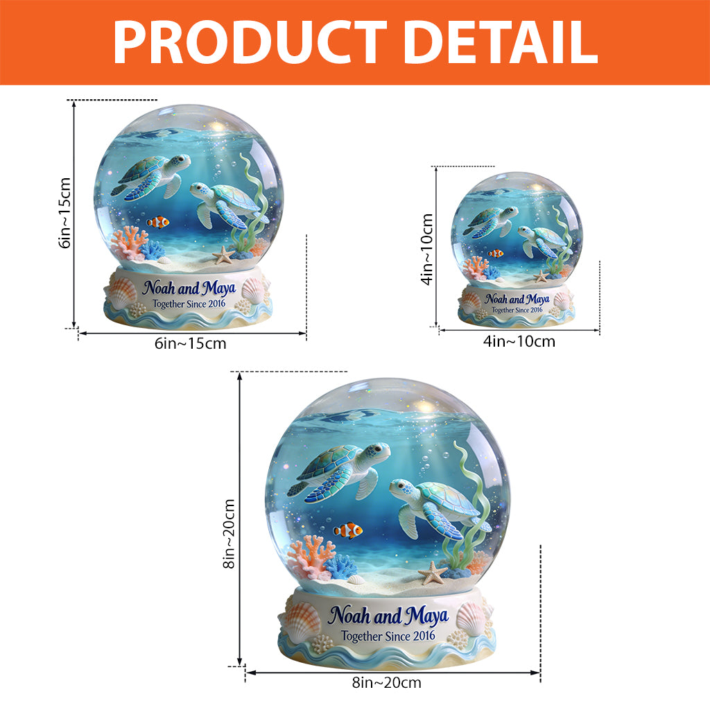 Turtle Couple - Personalized Turtle Custom Shaped Acrylic Plaque