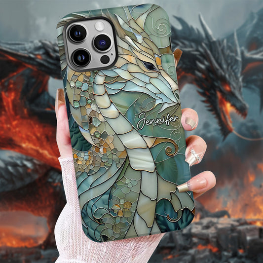 Coque de téléphone personnalisée avec motif dragon « J’adore les dragons »