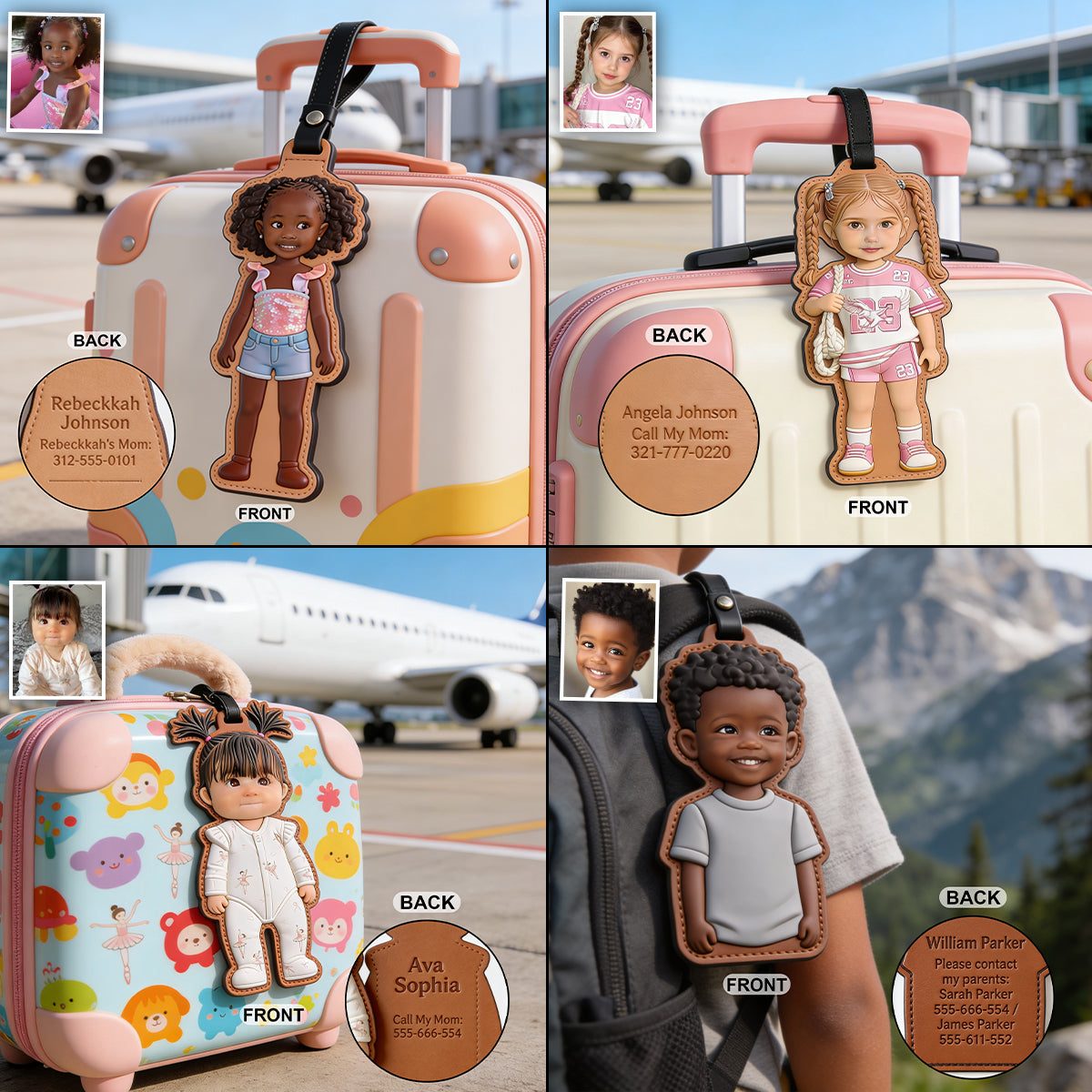Mon Premier Étiquette de Bagage - Étiquette de Bagage Personnalisée pour Enfant