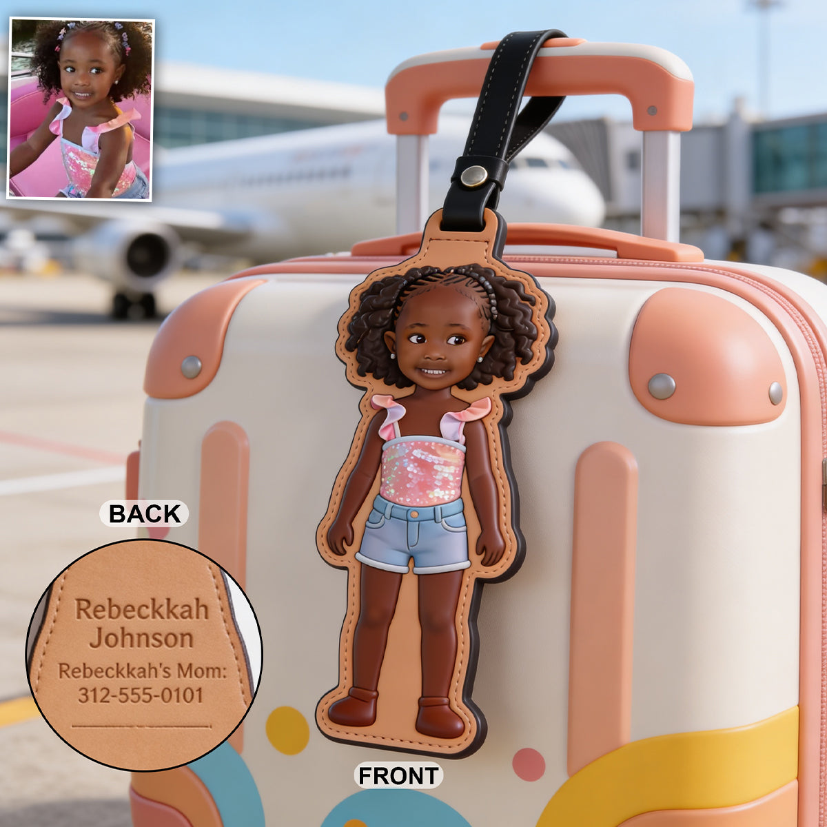 Mon Premier Étiquette de Bagage - Étiquette de Bagage Personnalisée pour Enfant