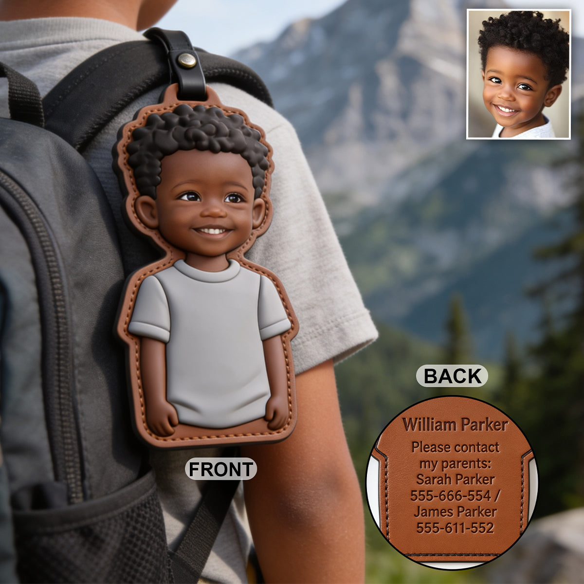 Mon Premier Étiquette de Bagage - Étiquette de Bagage Personnalisée pour Enfant