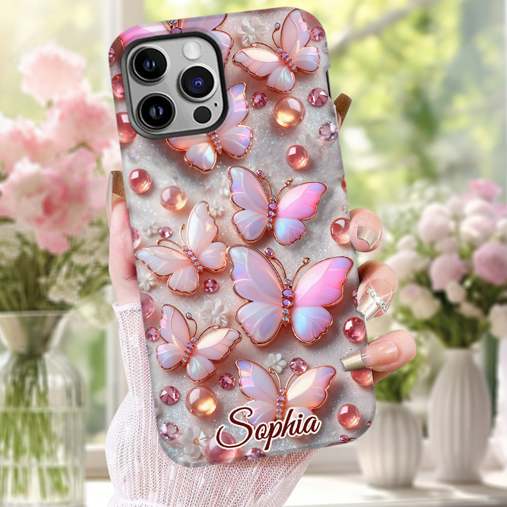 Stunning Butterflies - Personalized Butterfly Full Print Phone Case