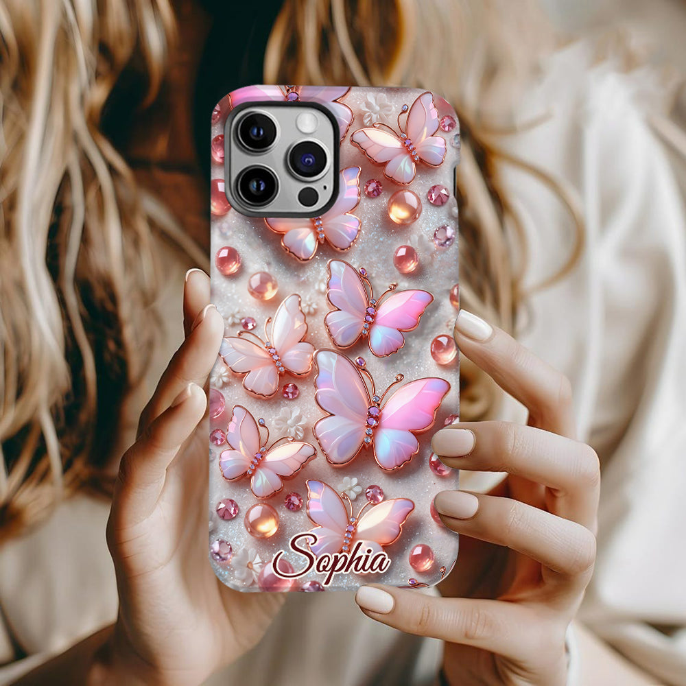 Stunning Butterflies - Personalized Butterfly Full Print Phone Case