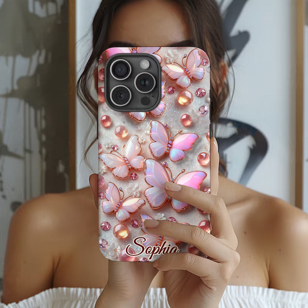 Stunning Butterflies - Personalized Butterfly Full Print Phone Case