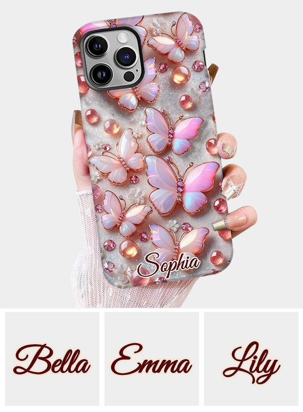 Stunning Butterflies - Personalized Butterfly Full Print Phone Case