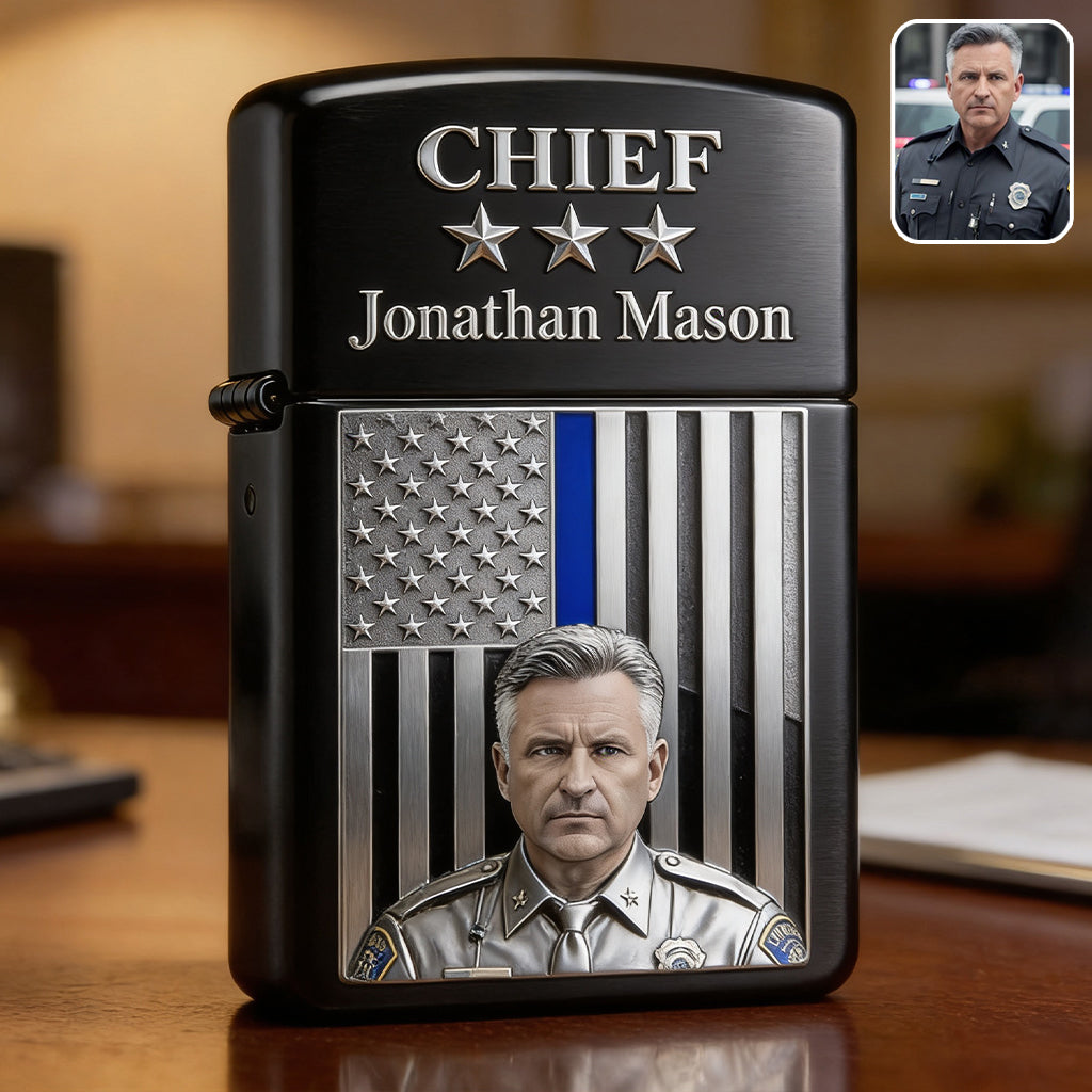 Cadeau Unique Personnalisé Pour Policier - Briquet Personnalisé