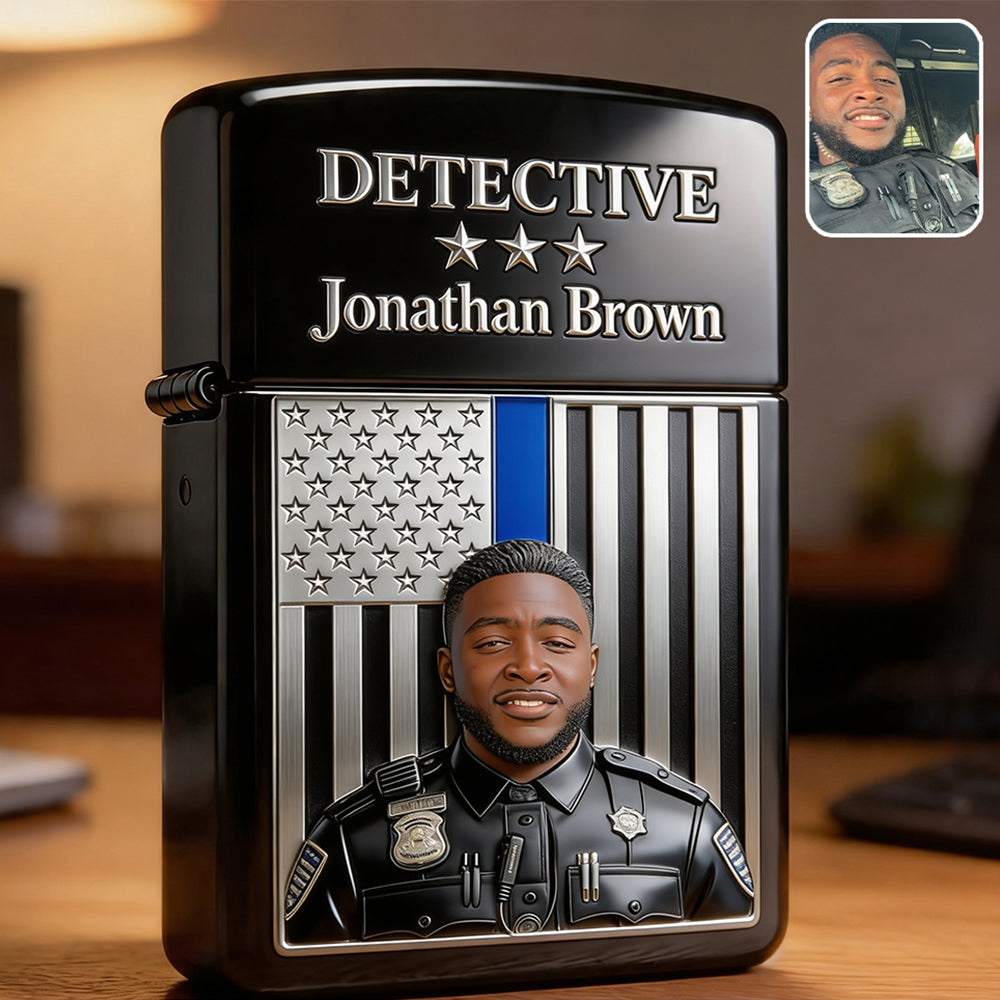 Cadeau Unique Personnalisé Pour Policier - Briquet Personnalisé