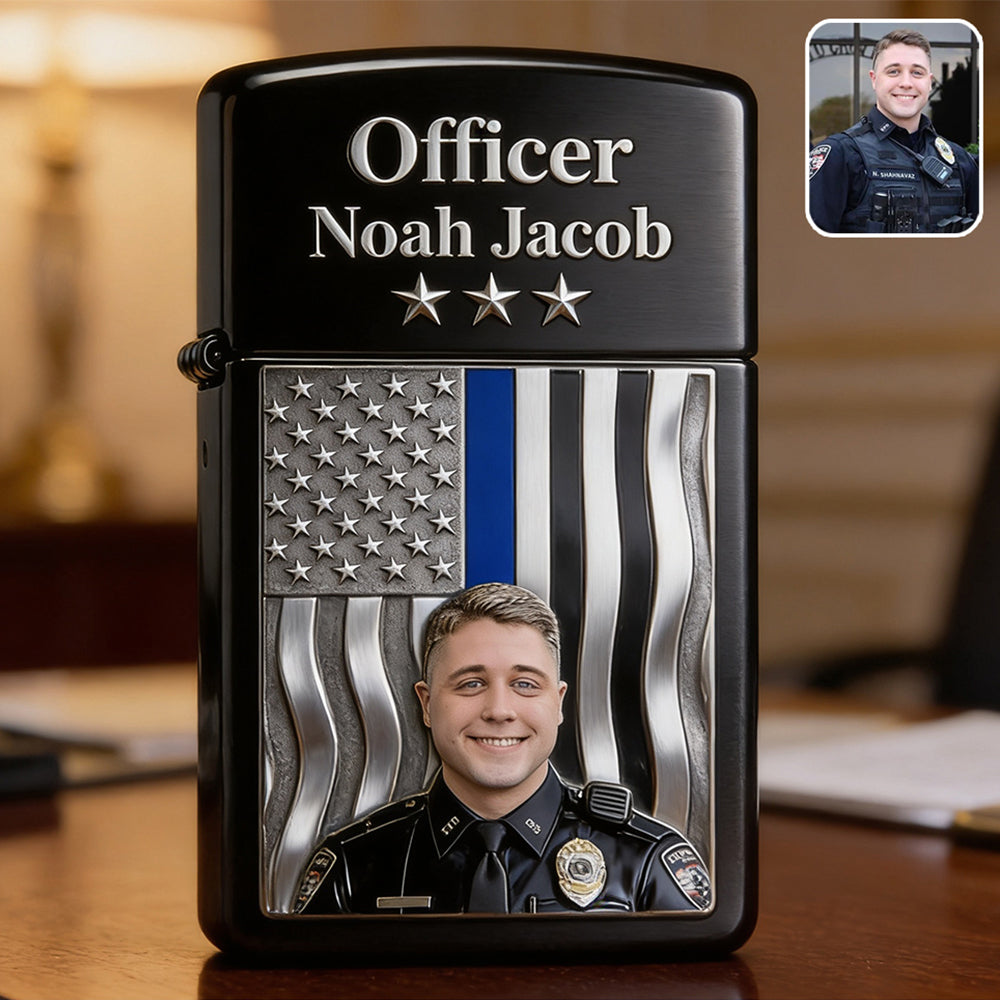Cadeau Unique Personnalisé Pour Policier - Briquet Personnalisé