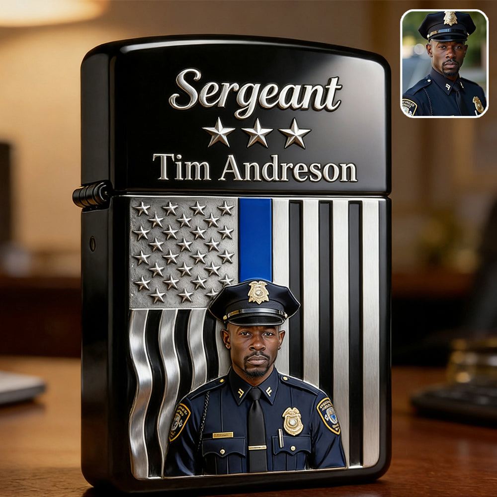 Cadeau Unique Personnalisé Pour Policier - Briquet Personnalisé