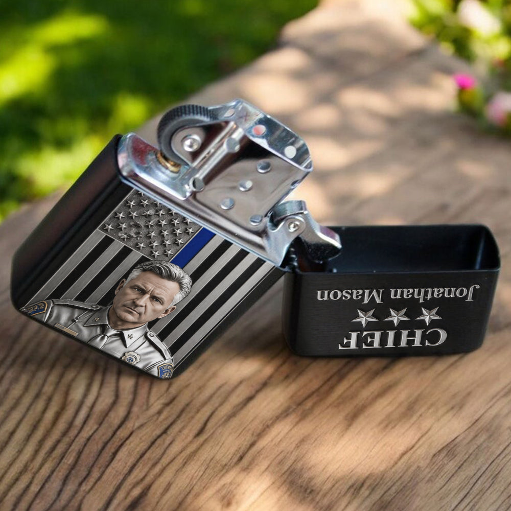 Cadeau Unique Personnalisé Pour Policier - Briquet Personnalisé