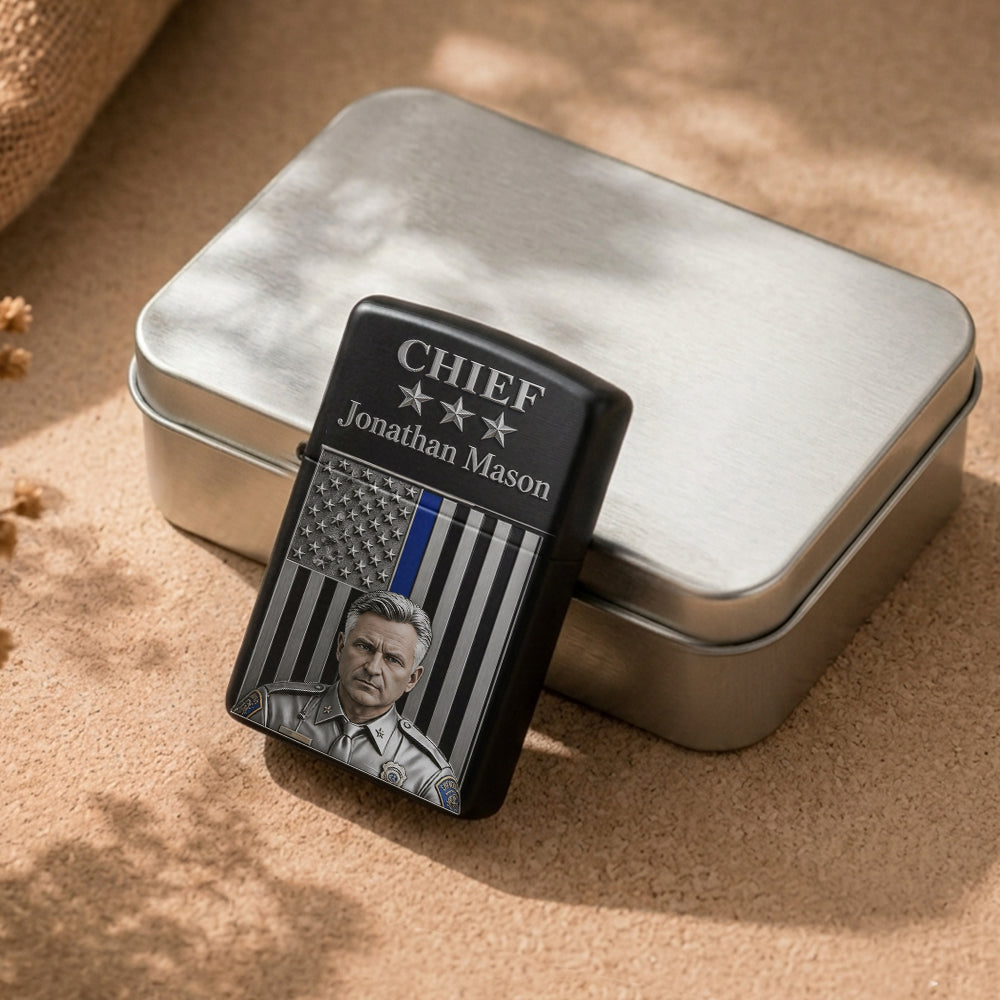 Cadeau Unique Personnalisé Pour Policier - Briquet Personnalisé