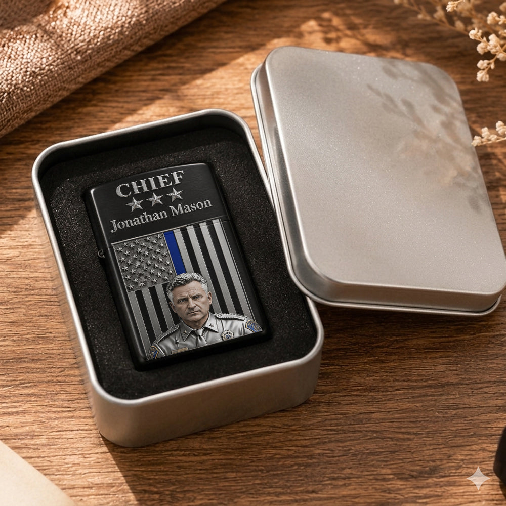 Cadeau Unique Personnalisé Pour Policier - Briquet Personnalisé