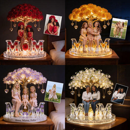 Best Mom Nana Grandma Ever - Personalized Mother Acrylic LED Night Light