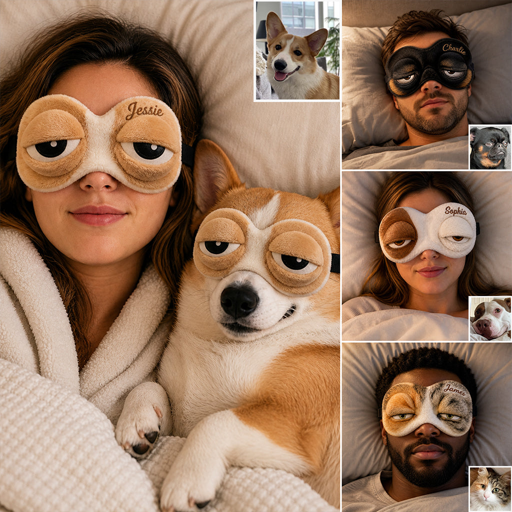 Masque de Sommeil Amusant - Masque de Sommeil Personnalisé pour Chien