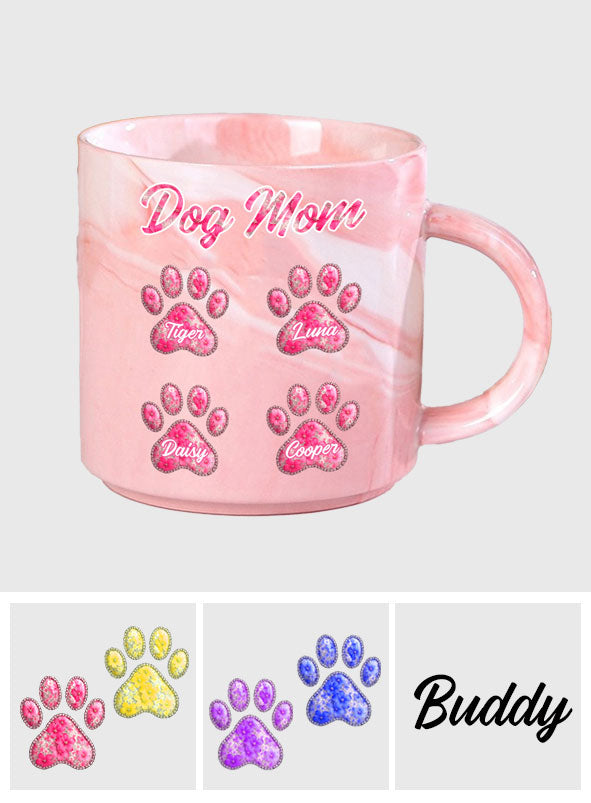 Mug personnalisé en marbre pour amoureux des chiens