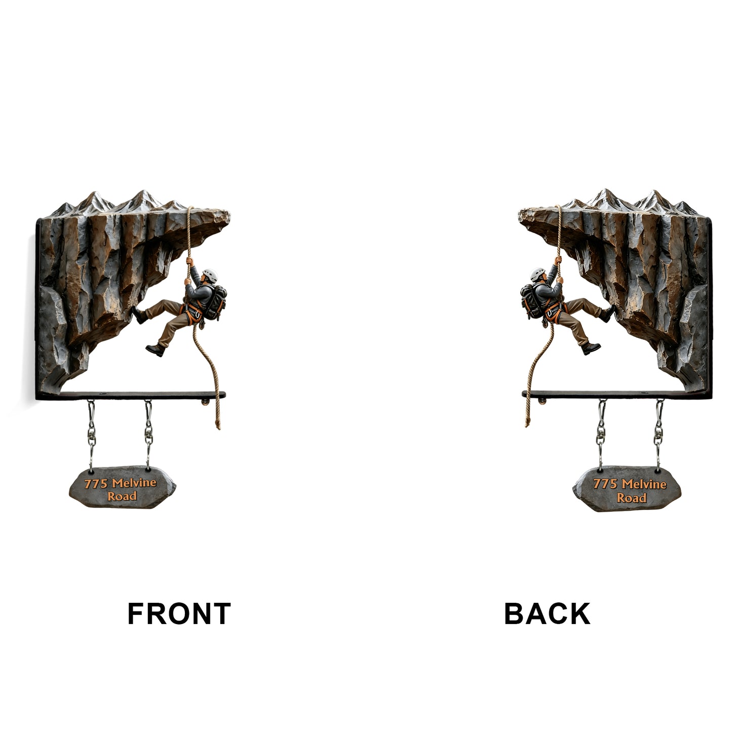 Mountain Climbing Adventure - Personalized Rock Climbing Wooden Wall Mount Sign