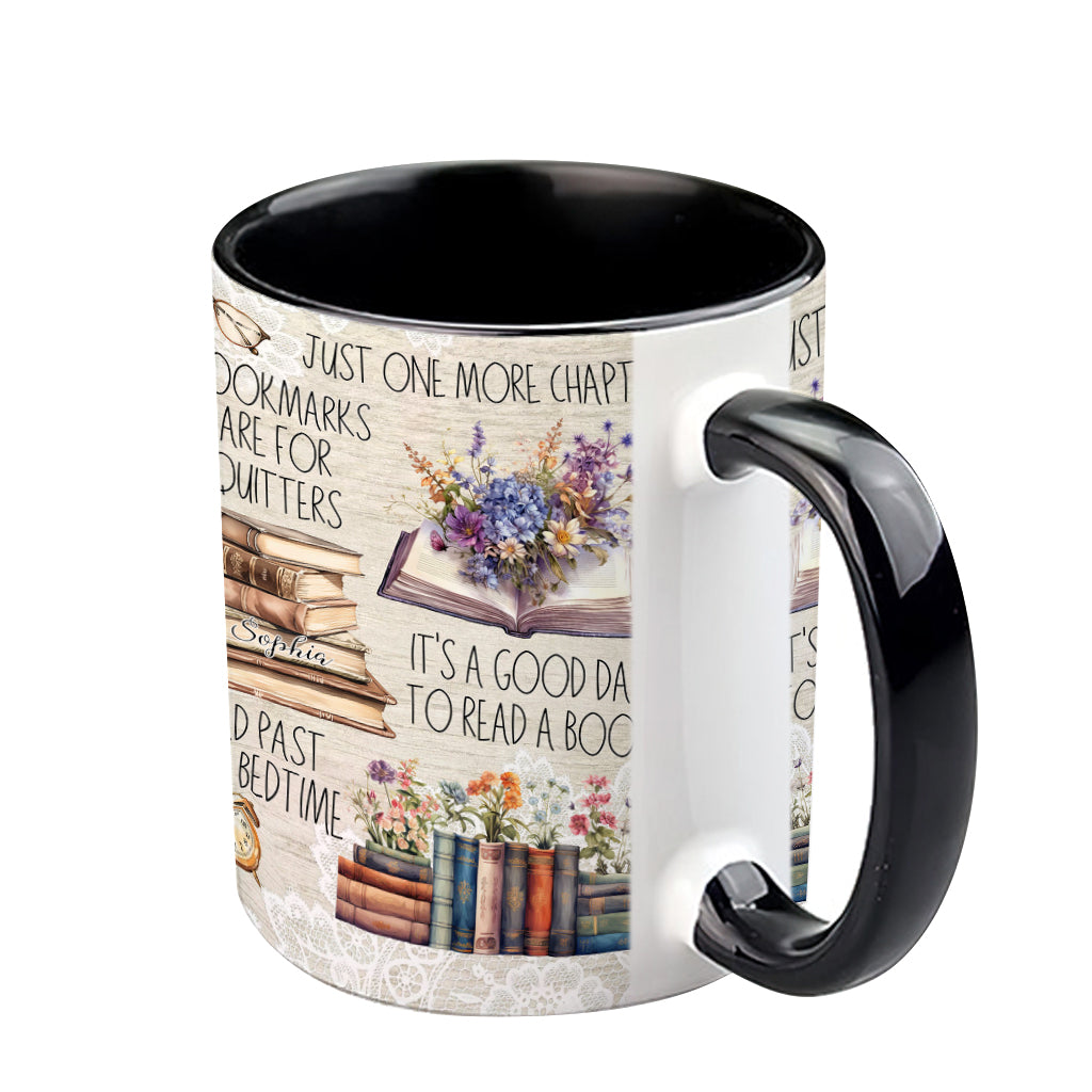 Juste un chapitre de plus - Mug personnalisé à motif de livre
