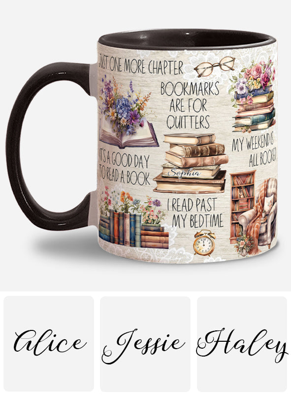 Juste un chapitre de plus - Mug personnalisé à motif de livre