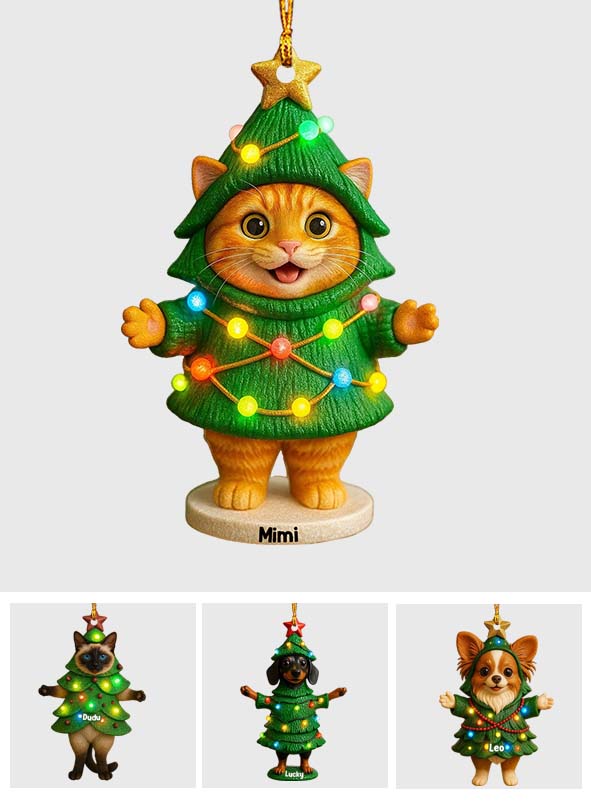 Noël pour animaux de compagnie - Ornement personnalisé pour chien