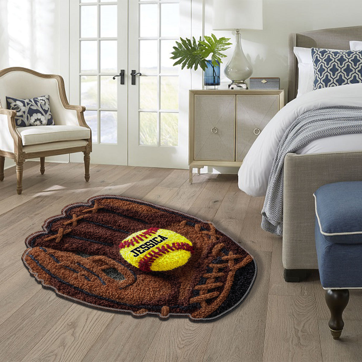 Softball Lover - Personalized Softball Non-Slip Tufted Rug