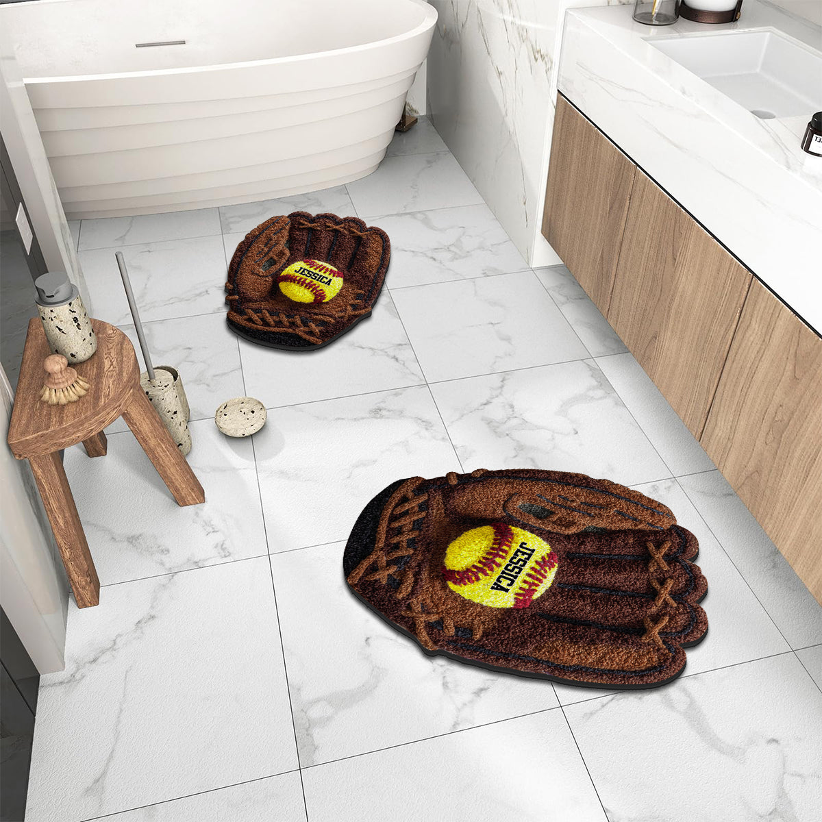 Softball Lover - Personalized Softball Non-Slip Tufted Rug