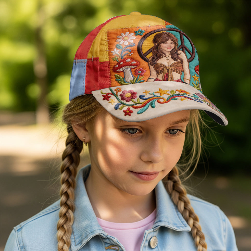 Paix Amour Soleil - Casquette Classique Hippie Personnalisée