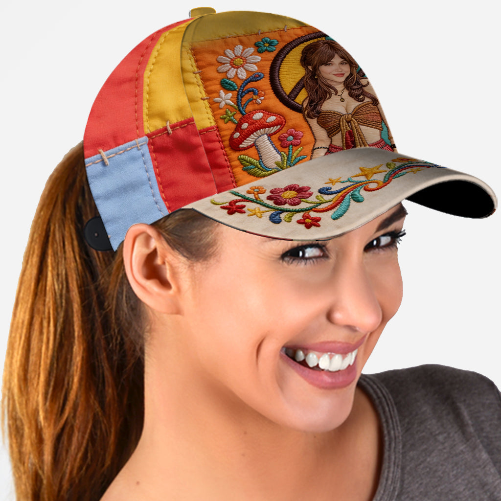 Paix Amour Soleil - Casquette Classique Hippie Personnalisée