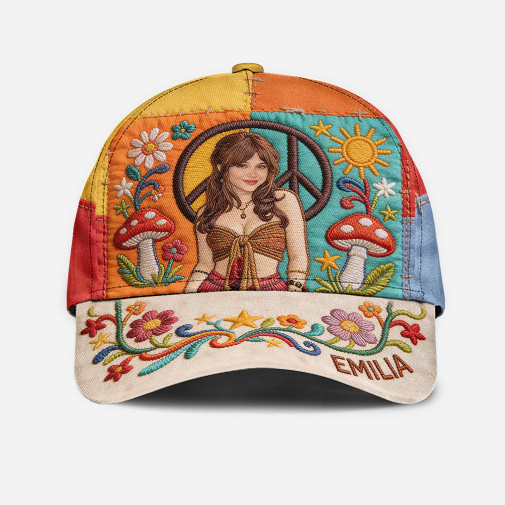 Paix Amour Soleil - Casquette Classique Hippie Personnalisée