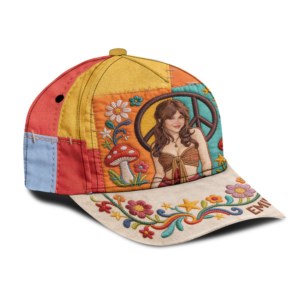 Paix Amour Soleil - Casquette Classique Hippie Personnalisée