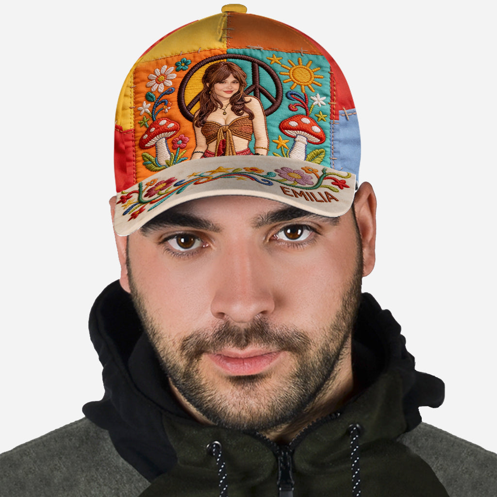 Paix Amour Soleil - Casquette Classique Hippie Personnalisée