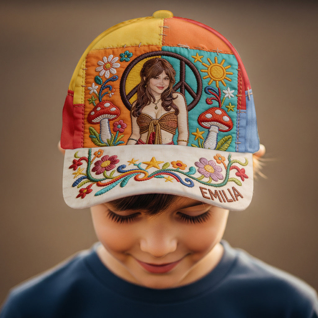 Paix Amour Soleil - Casquette Classique Hippie Personnalisée