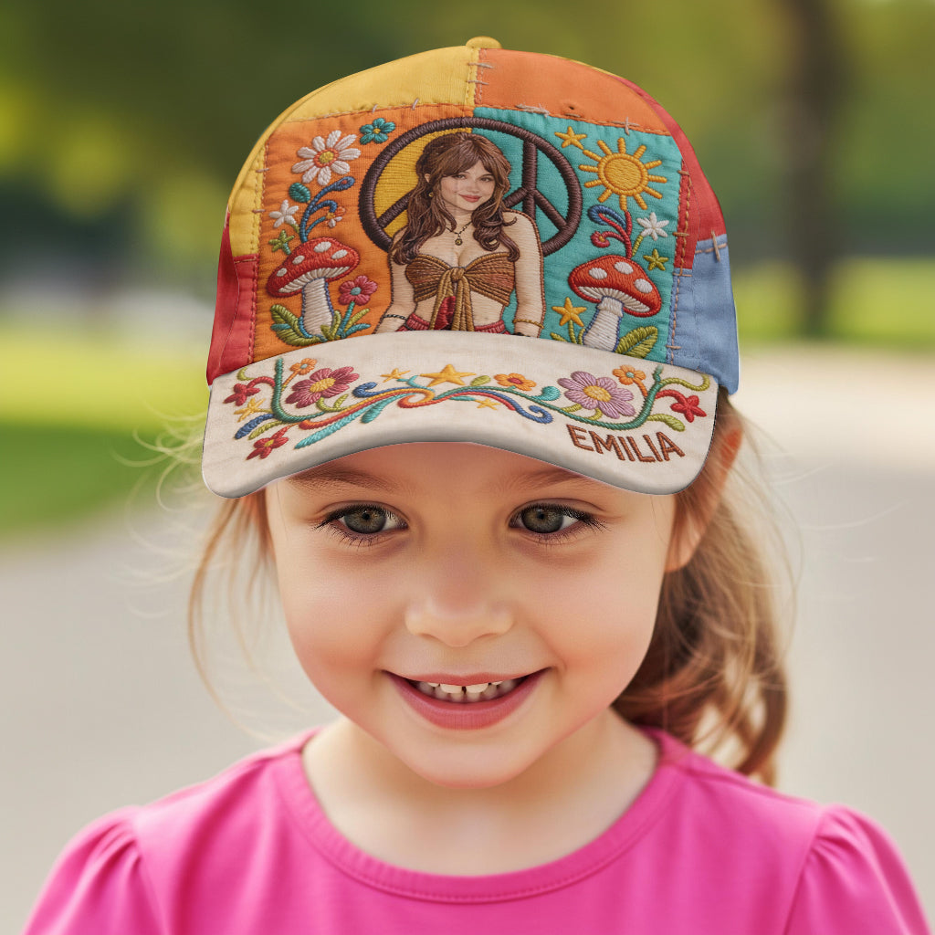 Paix Amour Soleil - Casquette Classique Hippie Personnalisée