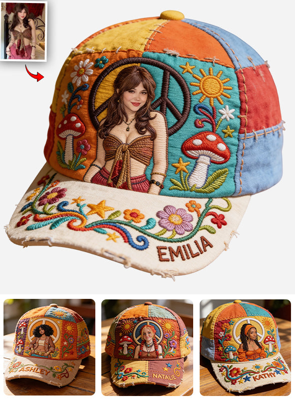 Paix Amour Soleil - Casquette Classique Hippie Personnalisée